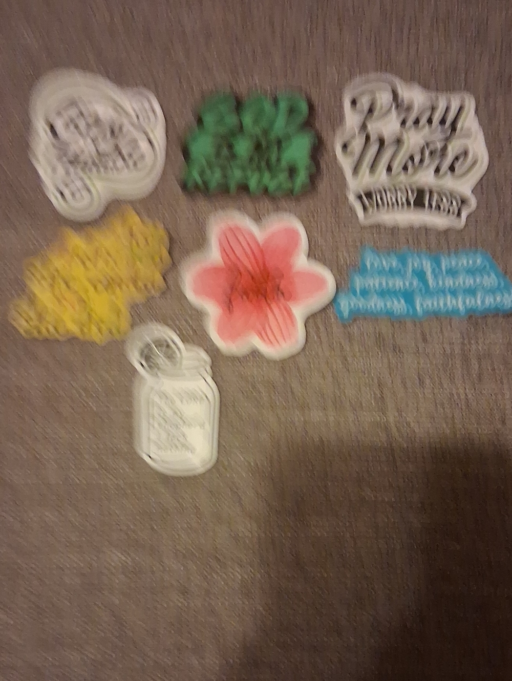 Assorted Floral and Phrase Party Stickers - Pink Flower & Mixed Colors